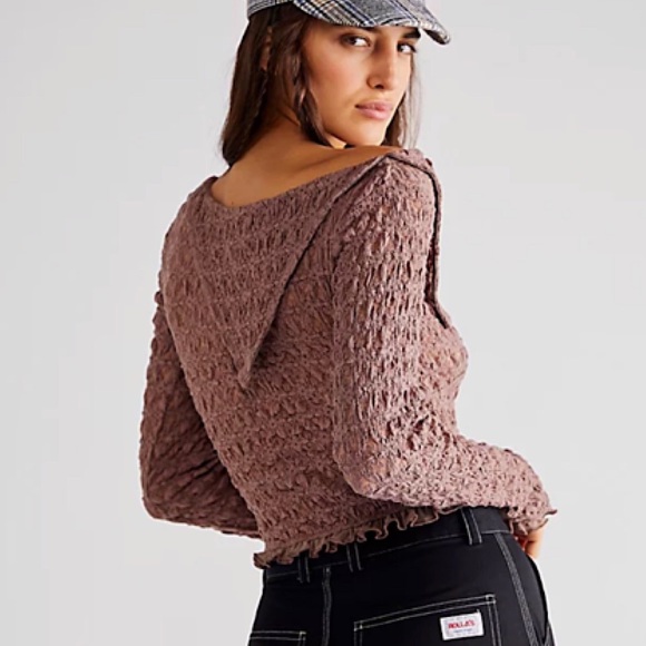 Free People Add To Cart Top in Neutral. Size Small. NWOT. - Picture 4 of 4